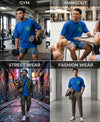 T.T. Men|Oversized Printed T-Shirt|Round Neck|Soft Breathable Cotton Fabric | Street , Casual & Outdoor Wear Tees|Big Print|Royal Blue