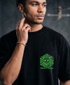 T.T. Men|Oversized Printed T-Shirt|Round Neck|Soft Breathable Cotton Fabric | Street , Casual & Outdoor Wear Tees|Big Print|Black