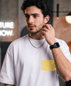 T.T. Men|Oversized Printed T-Shirt|Round Neck|Soft Breathable Cotton Fabric | Street , Casual & Outdoor Wear Tees|Big Print|White