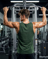 T.T. Men Cool Cotton Printed Regular Fit Round Neck Muscle Tees Forest Green