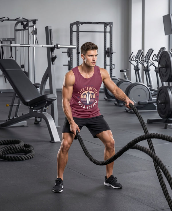 T.T. Men Cool Cotton Printed Regular Fit Round Neck Muscle Tees|Pack Of 3|Red,Black,Onion