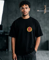 T.T. Men|Oversized Printed T-Shirt|Round Neck|Soft Breathable Cotton Fabric | Street , Casual & Outdoor Wear Tees|Snake Print|Black