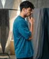T.T. Men|Oversized Printed T-Shirt|Round Neck|Soft Breathable Cotton Fabric | Street , Casual & Outdoor Wear Tees|Snake Print|Teal Blue