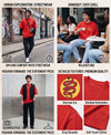 T.T. Men|Oversized Printed T-Shirt|Round Neck|Soft Breathable Cotton Fabric | Street , Casual & Outdoor Wear Tees|Snake Print|Red