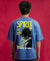 T.T. Men|Oversized Printed T-Shirt|Round Neck|Soft Breathable Cotton Fabric | Street , Casual & Outdoor Wear Tees|Nyc Print|Sky Blue