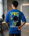 T.T. Men|Oversized Printed T-Shirt|Round Neck|Soft Breathable Cotton Fabric | Street , Casual & Outdoor Wear Tees|Nyc Print|Royal Blue