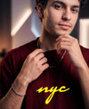 T.T. Men|Oversized Printed T-Shirt|Round Neck|Soft Breathable Cotton Fabric | Street , Casual & Outdoor Wear Tees|Nyc Print|Maroon