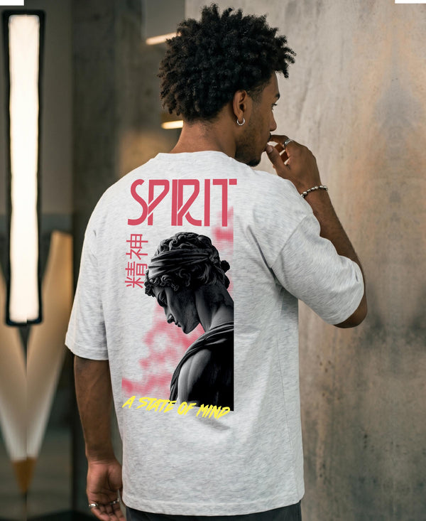 T.T. Men|Oversized Printed T-Shirt|Round Neck|Soft Breathable Cotton Fabric | Street , Casual & Outdoor Wear Tees|Nyc Print|Grey Melange