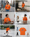 T.T. Women|Oversized Printed T-Shirt|Round Neck|Soft Breathable Cotton Fabric | Street , Casual & Outdoor Wear Tees|Goddess Print|Orange