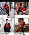 T.T. Women|Oversized Printed T-Shirt|Round Neck|Soft Breathable Cotton Fabric | Street , Casual & Outdoor Wear Tees|Love Print|Red