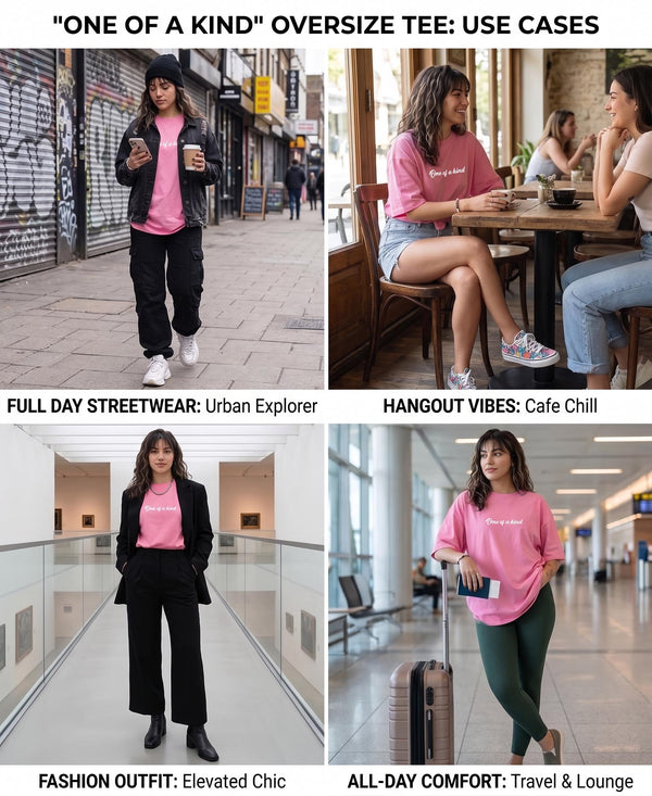 T.T. Women|Oversized Printed T-Shirt|Round Neck|Soft Breathable Cotton Fabric | Street , Casual & Outdoor Wear Tees|Love Print|Pink