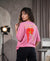 T.T. Women|Oversized Printed T-Shirt|Round Neck|Soft Breathable Cotton Fabric | Street , Casual & Outdoor Wear Tees|Flower Print|Pink