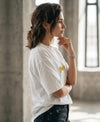 T.T. Women|Oversized Printed T-Shirt|Round Neck|Soft Breathable Cotton Fabric | Street , Casual & Outdoor Wear Tees|Cheesy Print|White