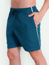 T.T. MenSolid Cotton Blend Shorts With Zipper & Back Pocket|Pack Of 2|Navy,Airforce