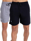 T.T. MenSolid Cotton Blend Shorts With Zipper & Back Pocket|Pack Of 2|Grey,Black