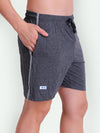 T.T. MenSolid Cotton Blend Shorts With Zipper & Back Pocket|Pack Of 2|Black,Anthra