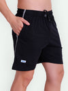 T.T. MenSolid Cotton Blend Shorts With Zipper & Back Pocket|Pack Of 3|Black,Airforce,Navy