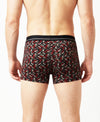 Hiflyers Men|Soft Breathable Odour-Free Cotton Lycra Fabric|Regular Fit|Stylish Geometrical Design Printed Trunk|Black