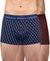 Hiflyers Men|Soft Breathable Odour-Free Cotton Lycra Fabric|Regular Fit|Stylish Geometrical Design Printed Trunk|Pack Of 2|Navy,Maroon