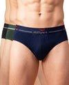 Hiflyers Men|Soft Breathable Odour-Free Cotton Lycra Fabric|Regular Fit|Comfortable Everyday Innerwear Brief|Pack Of 3|Black::Olive::Navy