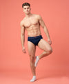 Hiflyers Men|Soft Breathable Odour-Free Cotton Lycra Fabric|Regular Fit|Comfortable Everyday Innerwear Brief|Pack Of 3|Maroon::Olive::Navy