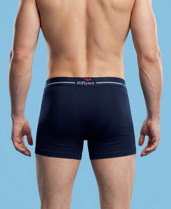 Hiflyers Men|Soft Breathable Odour-Free Cotton Lycra Fabric|Regular Fit|Comfortable Everyday Innerwear Trunk|Pack Of 2|Navy,Olive