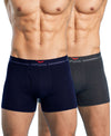 Hiflyers Men|Soft Breathable Odour-Free Cotton Lycra Fabric|Regular Fit|Comfortable Everyday Innerwear Trunk|Pack Of 2|Navy,Grey