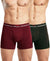 Hiflyers Men|Soft Breathable Odour-Free Cotton Lycra Fabric|Regular Fit|Comfortable Everyday Innerwear Trunk|Pack Of 2|Maroon,Olive