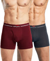 Hiflyers Men|Soft Breathable Odour-Free Cotton Lycra Fabric|Regular Fit|Comfortable Everyday Innerwear Trunk|Pack Of 2|Maroon,Grey