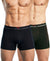 Hiflyers Men|Soft Breathable Odour-Free Cotton Lycra Fabric|Regular Fit|Comfortable Everyday Innerwear Trunk|Pack Of 2|Black,Olive