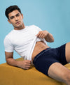 Hiflyers Men|Soft Breathable Odour-Free Cotton Lycra Fabric|Regular Fit|Comfortable Everyday Innerwear Trunk|Pack Of 2|Navy,Black