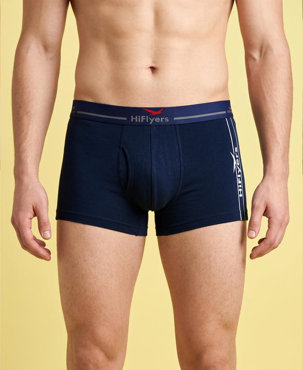 Hiflyers Men|Soft Breathable Odour-Free Cotton Lycra Fabric|Regular Fit|Comfortable Everyday Innerwear Trunk|Navy