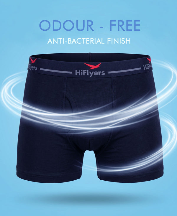 Hiflyers Men|Soft Breathable Odour-Free Cotton Lycra Fabric|Regular Fit|Comfortable Everyday Innerwear Trunk|Navy