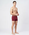Hiflyers Men|Soft Breathable Odour-Free Cotton Lycra Fabric|Regular Fit|Comfortable Everyday Innerwear Trunk|Pack Of 2|Maroon,Grey