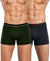 Hiflyers Men|Soft Breathable Odour-Free Cotton Lycra Fabric|Regular Fit|Comfortable Everyday Innerwear Trunk|Pack Of 2|Grey,Olive
