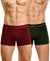 Hiflyers Men|Soft Breathable Odour-Free Cotton Lycra Fabric|Regular Fit|Comfortable Everyday Innerwear Trunk|Pack Of 2|Maroon,Olive