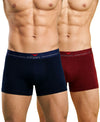 Hiflyers Men|Soft Breathable Odour-Free Cotton Lycra Fabric|Regular Fit|Comfortable Everyday Innerwear Trunk|Pack Of 2|Maroon,Navy