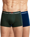 Hiflyers Men|Soft Breathable Odour-Free Micro Modal With Spandex Fabric|Regular Fit|Luxurious All-Day Innerwear Trunk|Pack Of 2|Olive,Navy