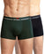 Hiflyers Men|Soft Breathable Odour-Free Micro Modal With Spandex Fabric|Regular Fit|Luxurious All-Day Innerwear Trunk|Pack Of 2|Olive,Black