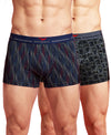 Hiflyers Men'S Micro Modal Spandex Trunk|Anti-Bacterial Odour-Free Fabric|Regular Fit|Ultra Soft Breathable Printed Innerwear|Pack Of 2|Navy,Grey