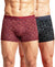 Hiflyers Men'S Micro Modal Spandex Trunk|Anti-Bacterial Odour-Free Fabric|Regular Fit|Ultra Soft Breathable Printed Innerwear|Pack Of 2|Maroon,Grey