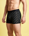 Hiflyers Men'S Micro Modal Spandex Trunk|Anti-Bacterial Odour-Free Fabric|Regular Fit|Ultra Soft Breathable Printed Innerwear|Pack Of 2|Maroon,Black
