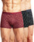 Hiflyers Men'S Micro Modal Spandex Trunk|Anti-Bacterial Odour-Free Fabric|Regular Fit|Ultra Soft Breathable Printed Innerwear|Pack Of 3|Maroon,Black,Grey