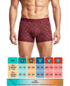 Hiflyers Men'S Micro Modal Spandex Trunk|Anti-Bacterial Odour-Free Fabric|Regular Fit|Ultra Soft Breathable Printed Innerwear|Pack Of 2|Maroon,Black