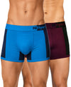 Hiflyers Men'S Micro Modal Spandex Sports Trunk|Anti-Bacterial Odour-Free Fabric|Regular Fit|Ultra Soft Breathable Premium Innerwear|Pack Of 2|Blue,Onion