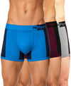 Hiflyers Men'S Micro Modal Spandex Sports Trunk|Anti-Bacterial Odour-Free Fabric|Regular Fit|Ultra Soft Breathable Premium Innerwear|Pack Of 3|Blue,Onion,Grey