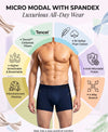 Hiflyers Men'S Micro Modal Spandex Sports Trunk|Anti-Bacterial Odour-Free Fabric|Regular Fit|Ultra Soft Breathable Premium Innerwear|Pack Of 2|Navy,Blue