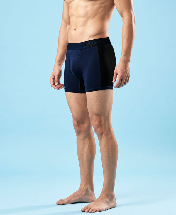Hiflyers Men'S Micro Modal Spandex Sports Trunk|Anti-Bacterial Odour-Free Fabric|Regular Fit|Ultra Soft Breathable Premium Innerwear|Navy