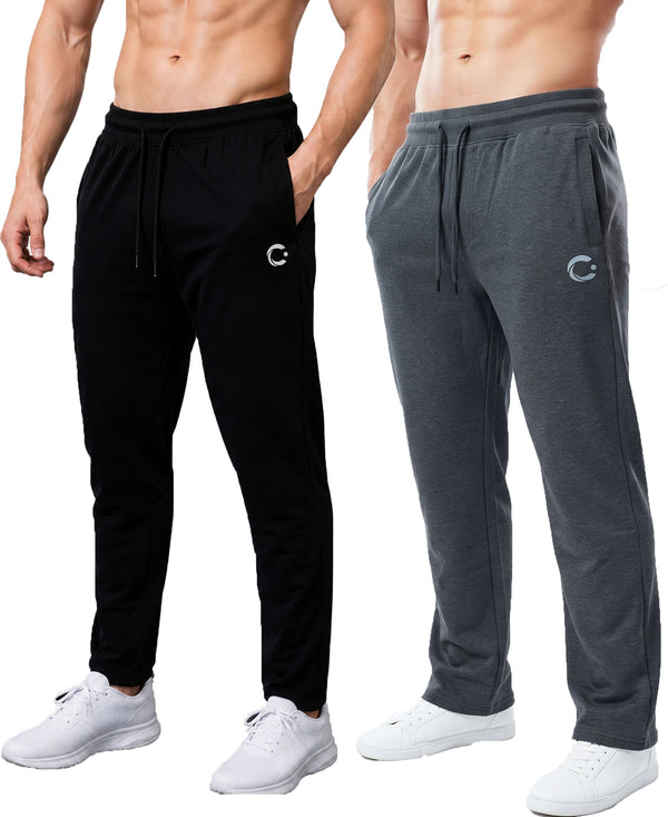 T.T. Men Dri-Fit Jogger Track Pant |Regular Fit| Side Zipper Pocket|Ideal For Gym, Running, Lounge & Casual Wear Pack Of 2-Black,Anthra
