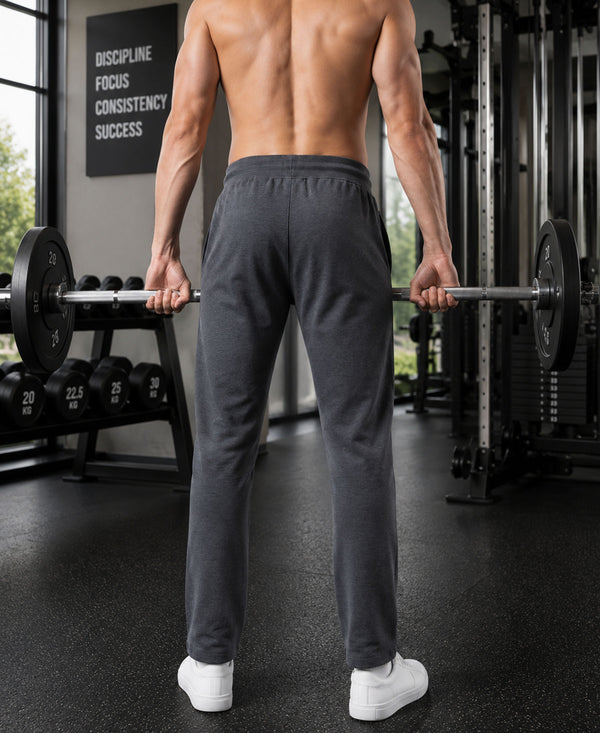 T.T. Men Dri-Fit Jogger Track Pant |Regular Fit| Side Zipper Pocket|Ideal For Gym, Running, Lounge & Casual Wear Pack Of 2-Grey Melange,Anthra